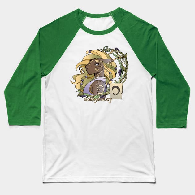 Art Nouveau Alien Vines Baseball T-Shirt by StudioMCAH